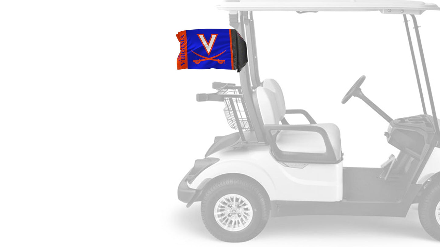 UVA 11"x17" Forever Wave Flag for Golf Carts