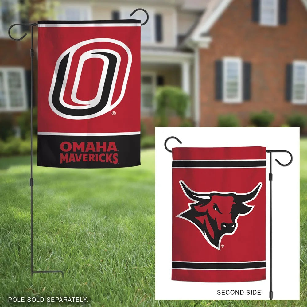 Nebraska Omaha Mavericks Garden Flag 2 Sided