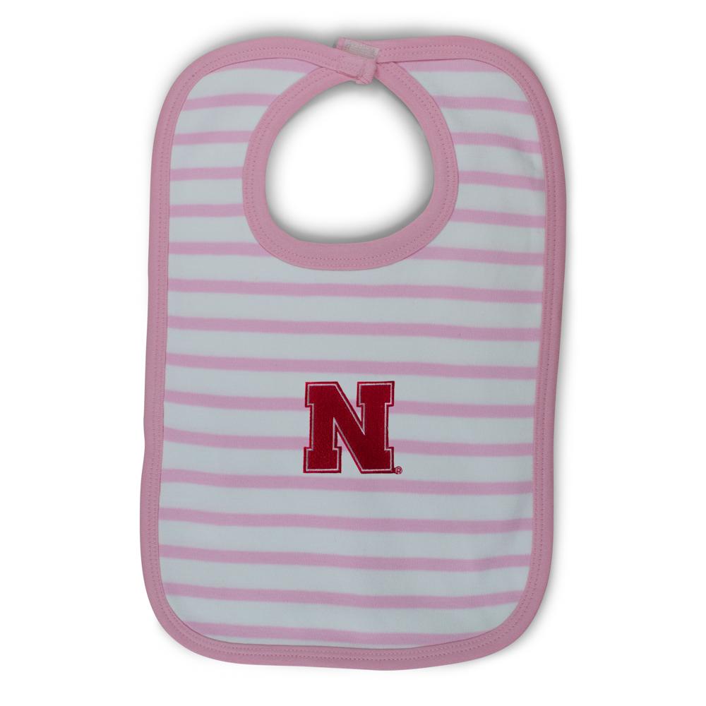 Nebraska Infant Stripe Knit Bib