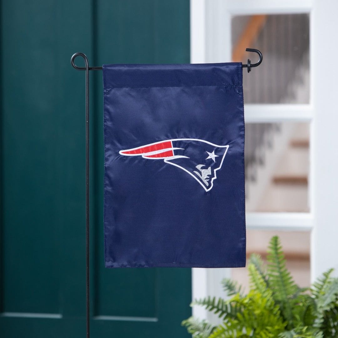 New England Patriots Garden Flag 2 Sided Applique Logo