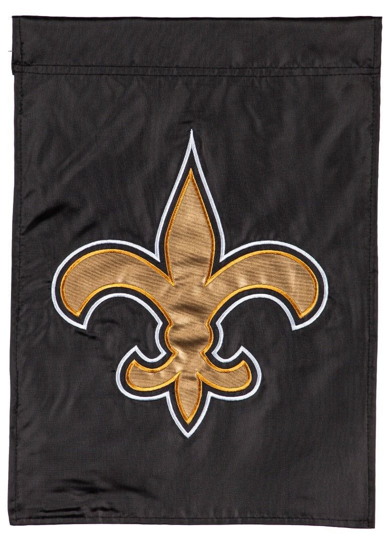 New Orleans Saints Garden Flag 2 Sided Applique Logo