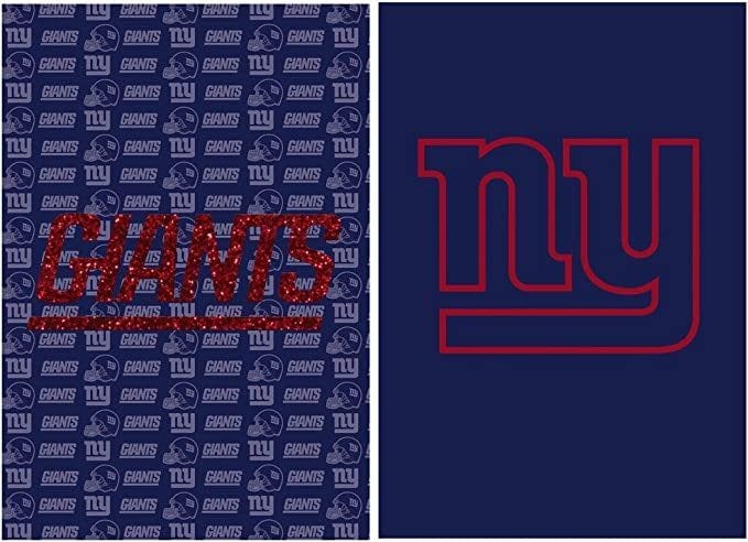 New York Giants Garden Flag 2 Sided Glitter Football