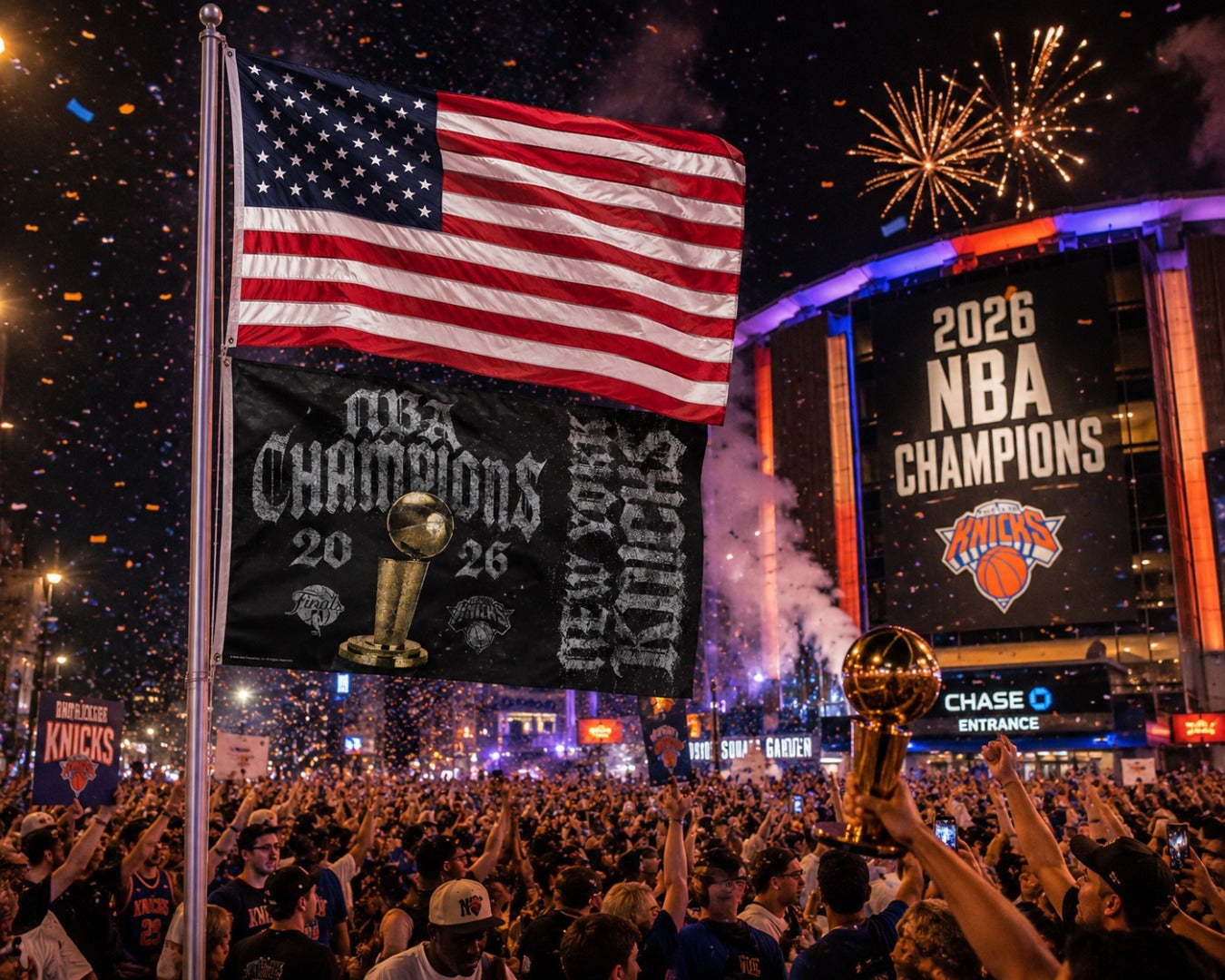 New York Knicks 2026 NBA Champions 3x5 Flag