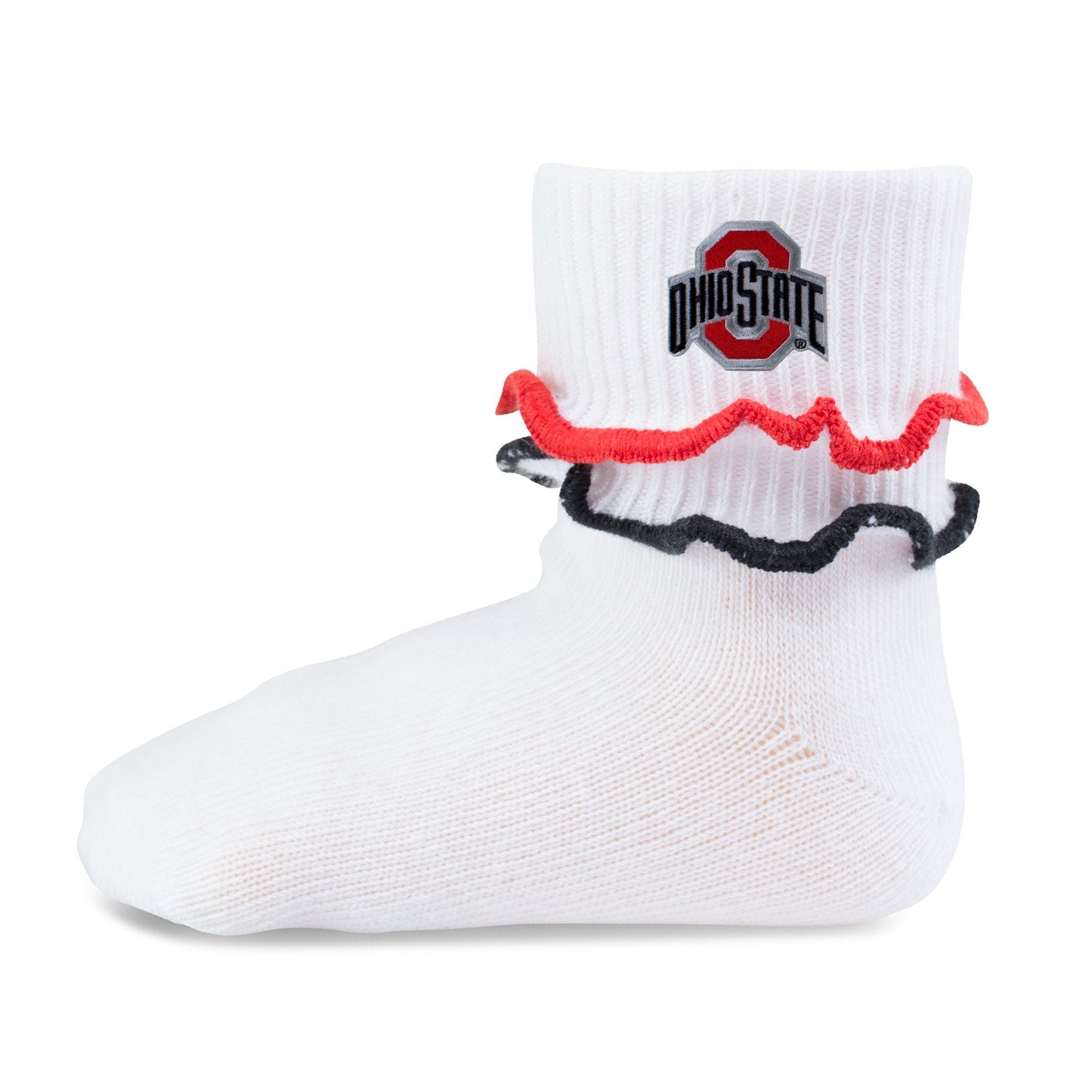 Ohio State Double Ripple Edge Anklet