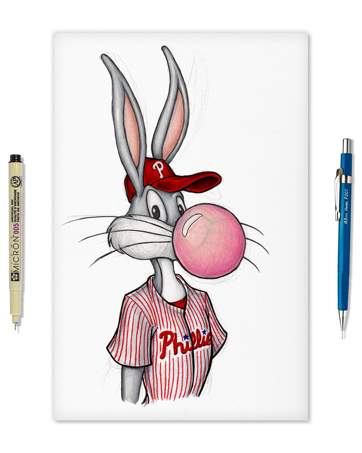 Bubblegum Bugs x MLB Phillies Limited Edition Art Print
