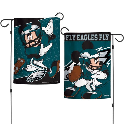 Philadelphia Eagles Garden Flag 2 Sided Fly Eagles Fly Mickey Mouse