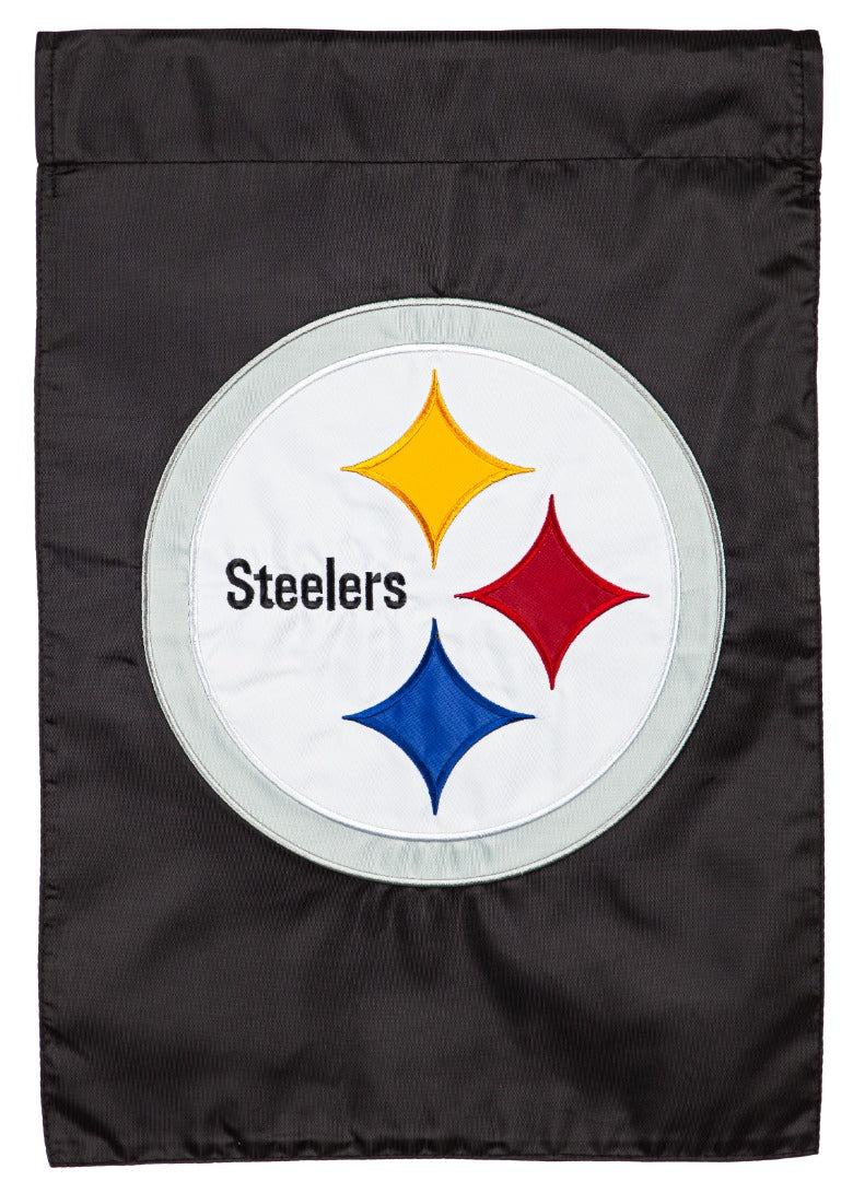 Pittsburgh Steelers 2 Sided Applique Garden Flag