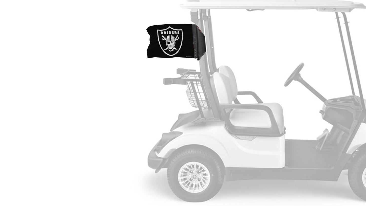 Las Vegas Raiders 11"x17" Forever Wave Flag for Golf Carts