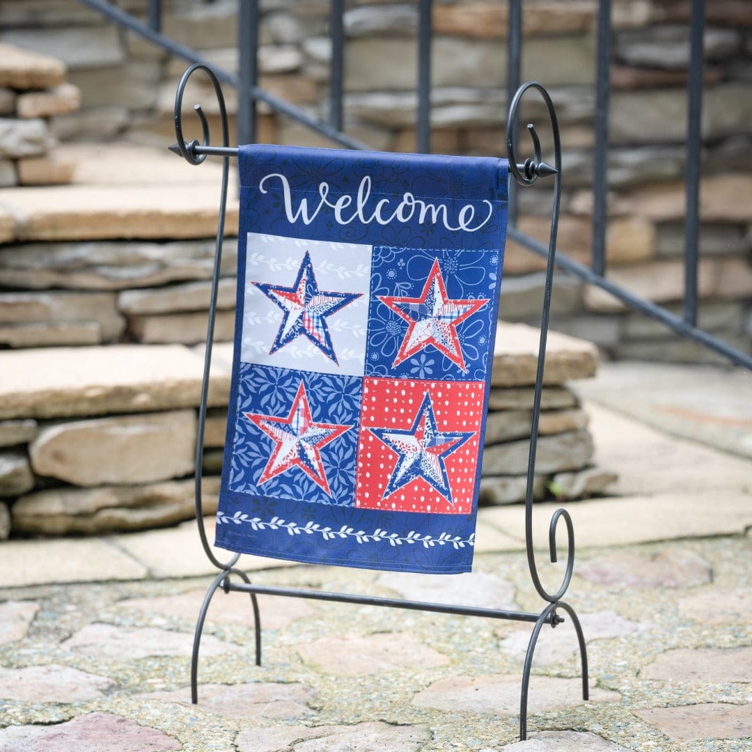 Red White and Blue Stars Patriotic Garden Flag 2 Sided