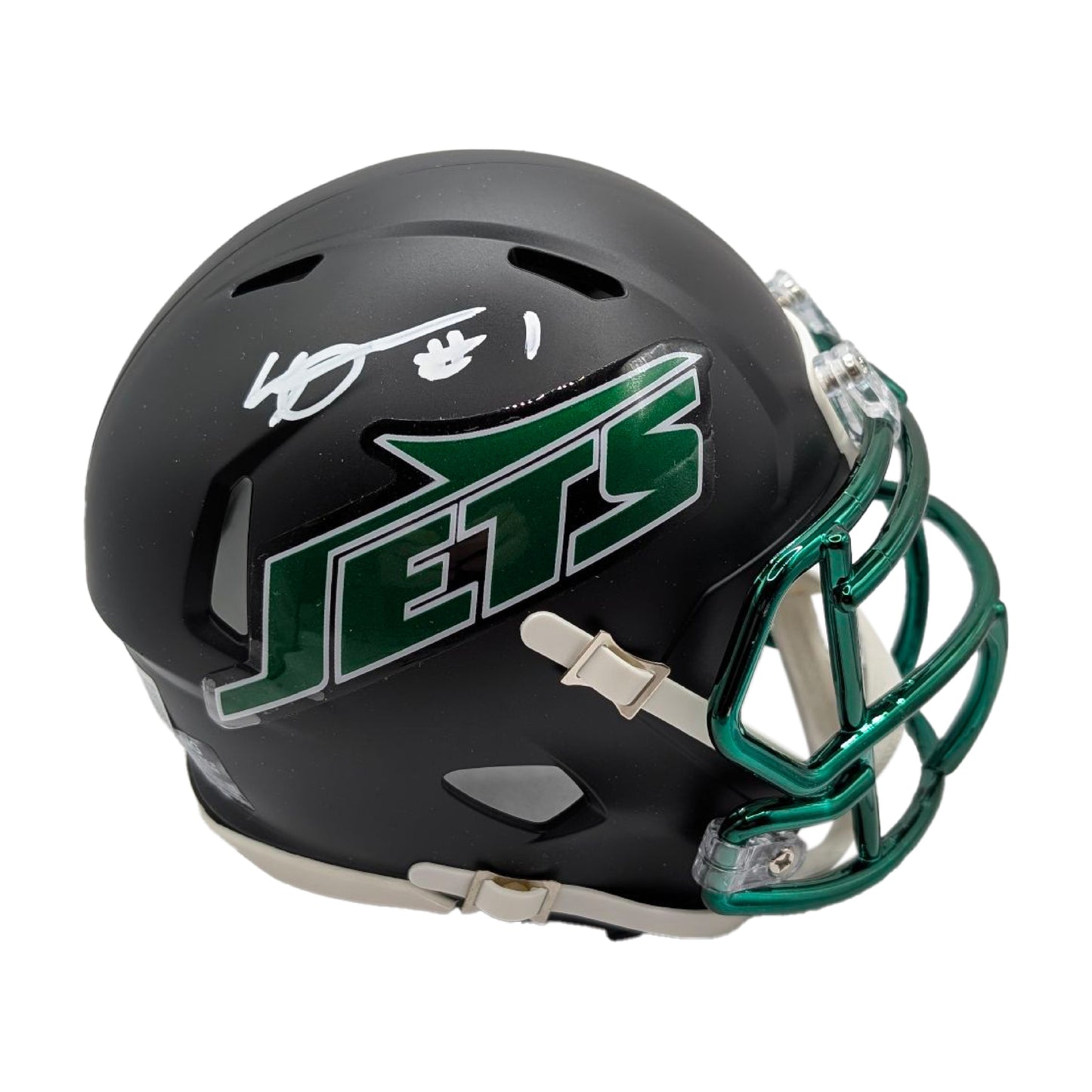 Ahmad "Sauce" Gardner Signed New York Jets Alternate Mini Football Helmet - BAS