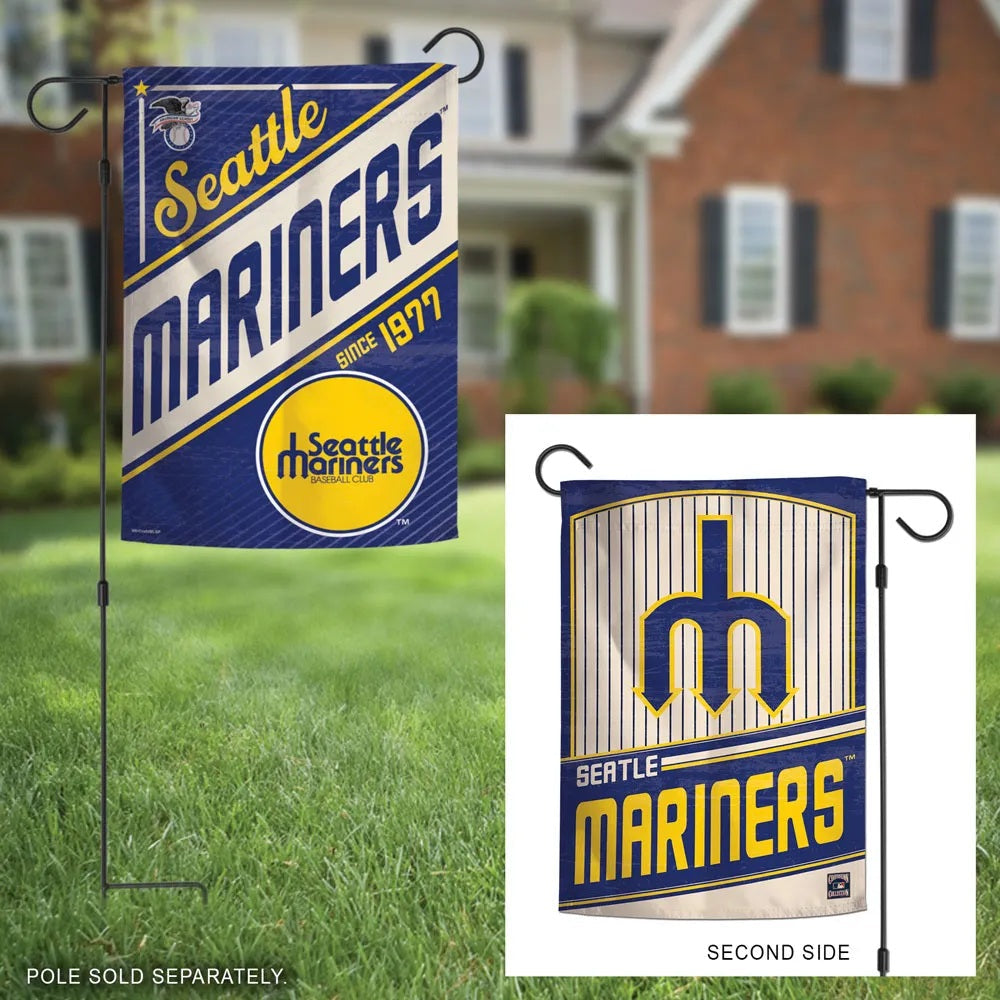 Seattle Mariners Garden Flag 2 Sided Retro Classic Logo