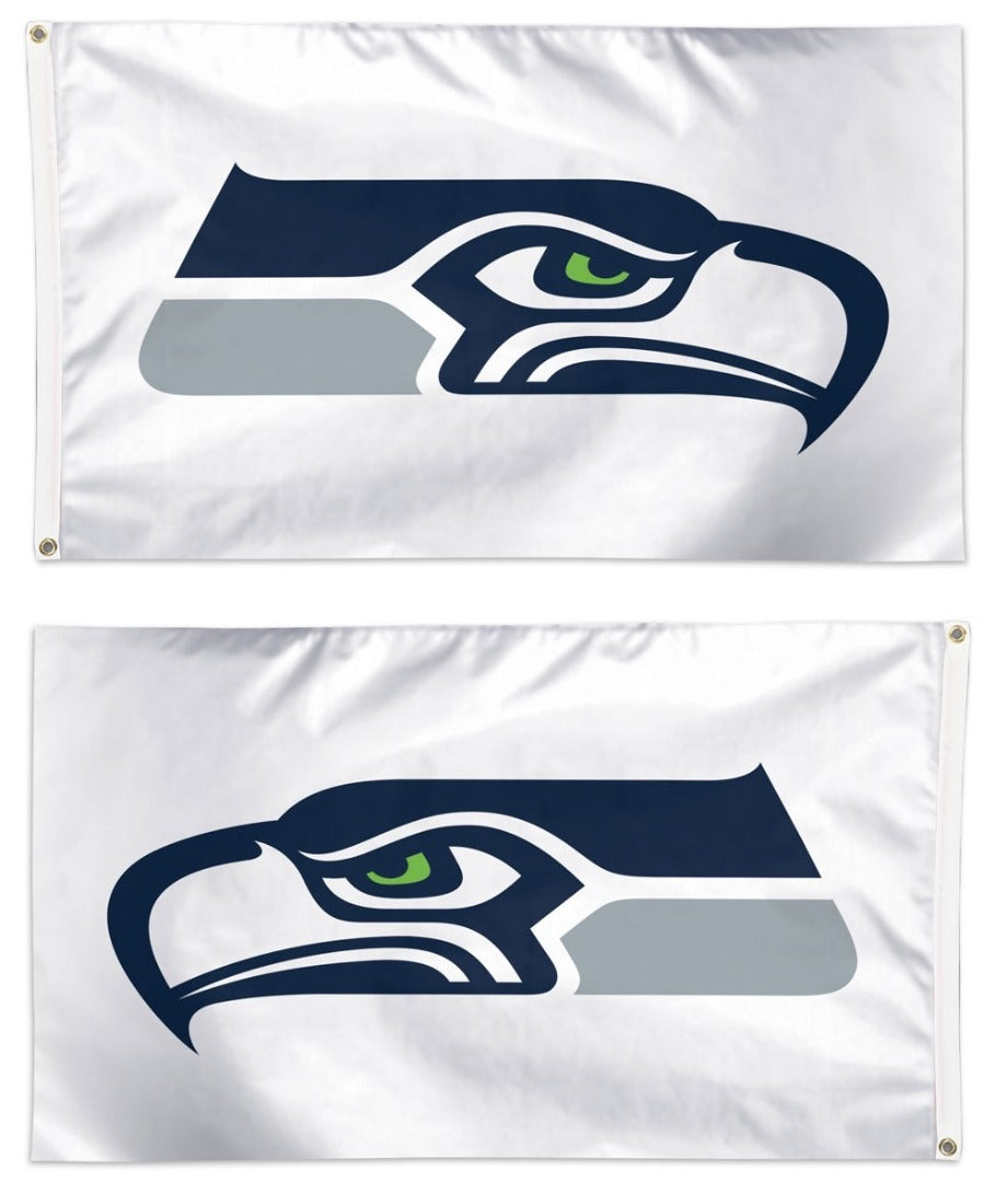 Seattle Seahawks Flag 3x5 Logo White