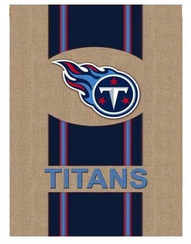 Tennessee Titans Garden Flag 2 Sided Burlap
