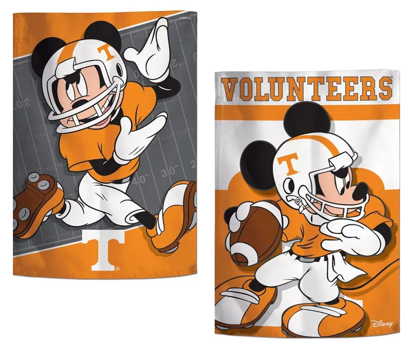 Tennessee Volunteers Garden Flag 2 Sided Mickey Mouse Disney
