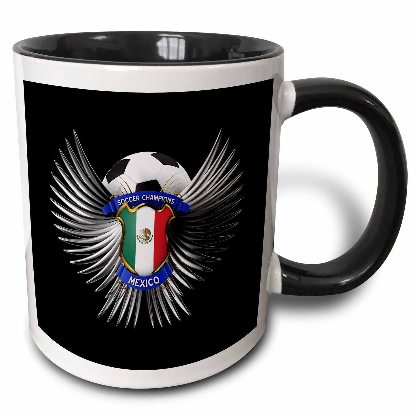 3dRose Mexico soccer ball with crest team football Mexican - Mugs (mug_159472)