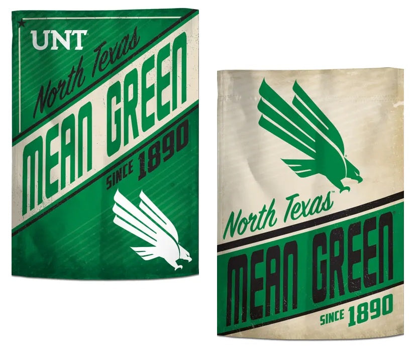 UNT Mean Green 2 Sided Garden Flag