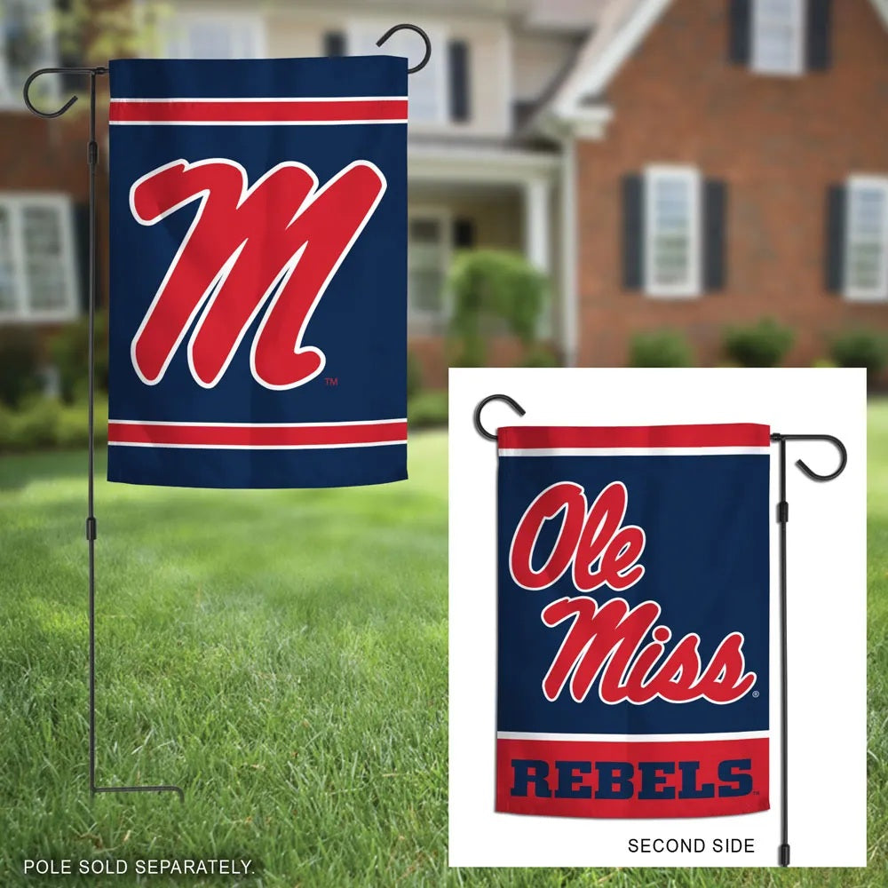 University of Mississippi Garden Flag 2 Sided Ole Miss