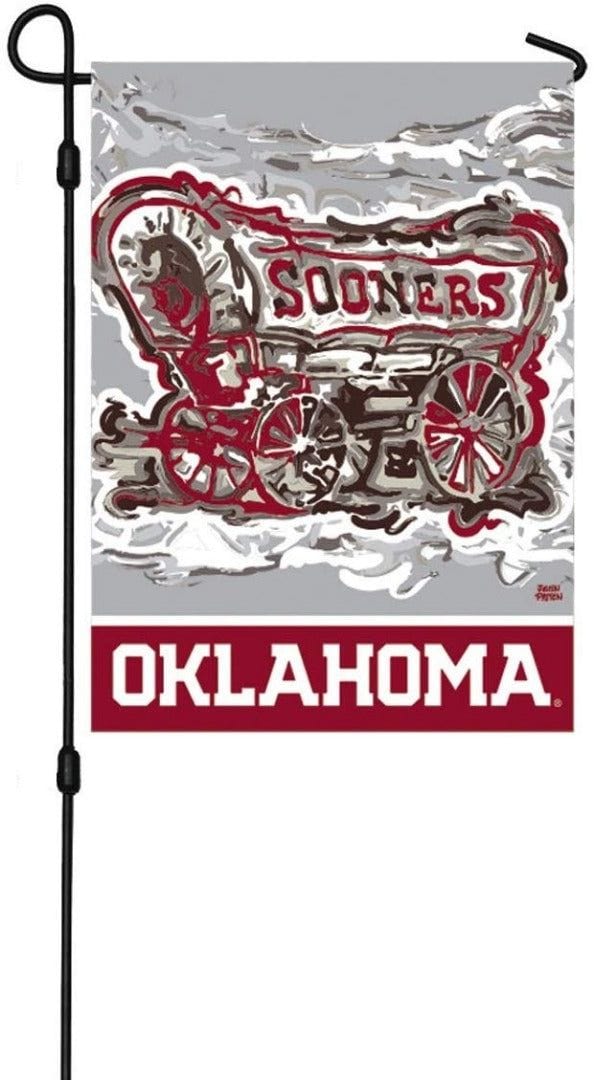 University of Oklahoma Garden Flag 2 Sided Justin Patten Sooners