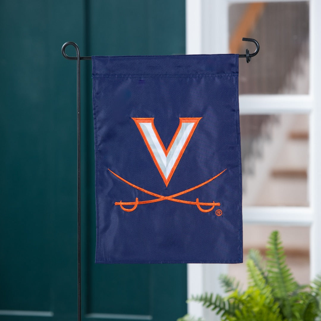 University of Virginia Garden Flag 2 Sided Applique Logo