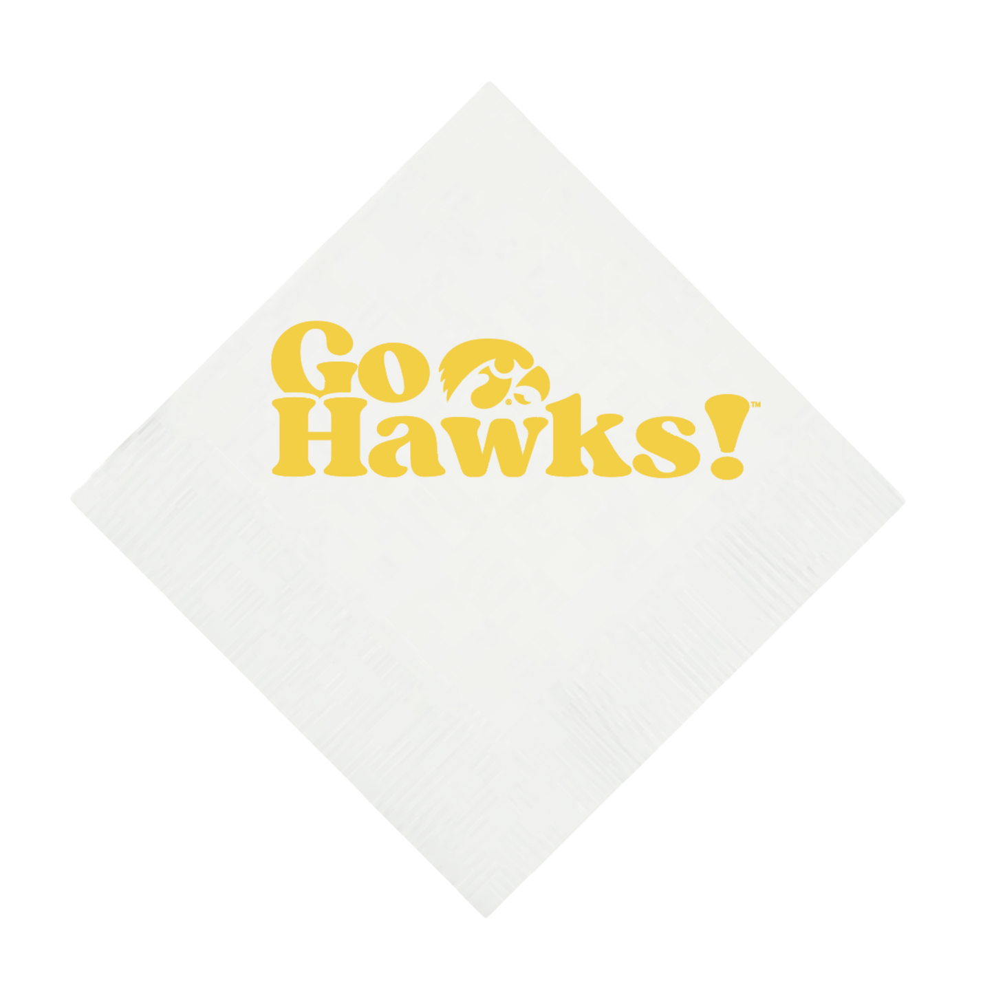 University of Iowa White 3 ply Napkins Set of 25