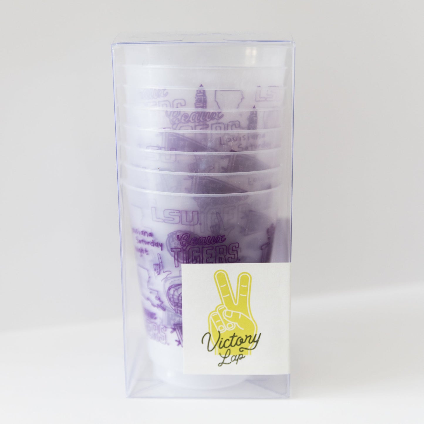LSU Shatterproof Cups - Set of 8