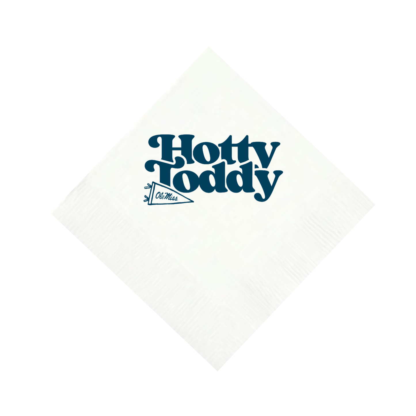 Ole Miss White 3 ply Napkins Set of 25