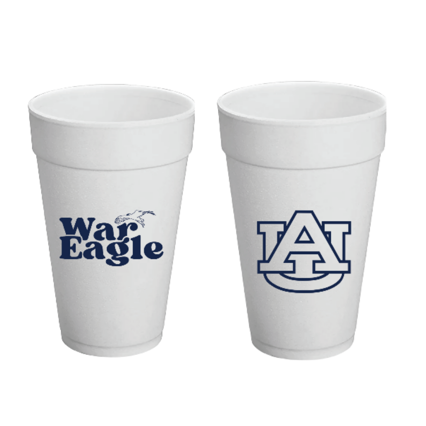 Auburn Styrofoam Cups Set of 8 - 20 ounces