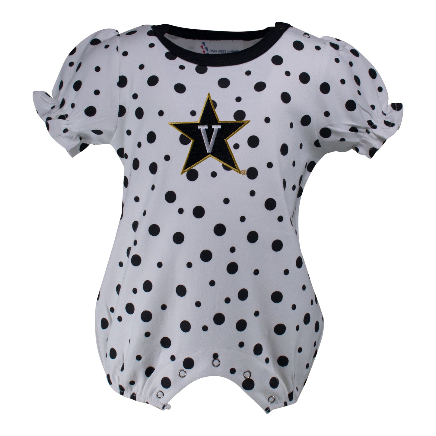 Vanderbilt Polka Dot Girl's Romper