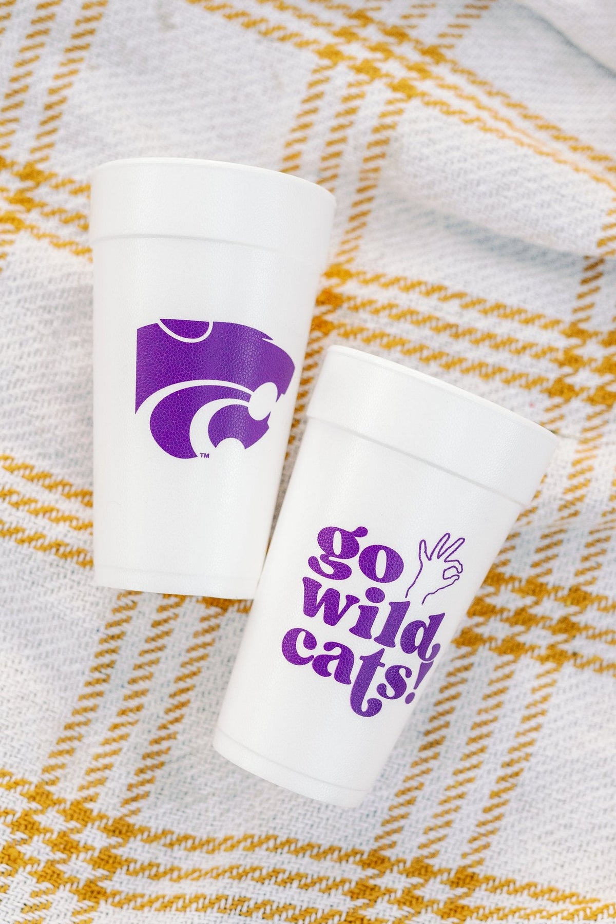 Kansas State University (K-State) - 20 oz Styrofoam Cups, Set of 8