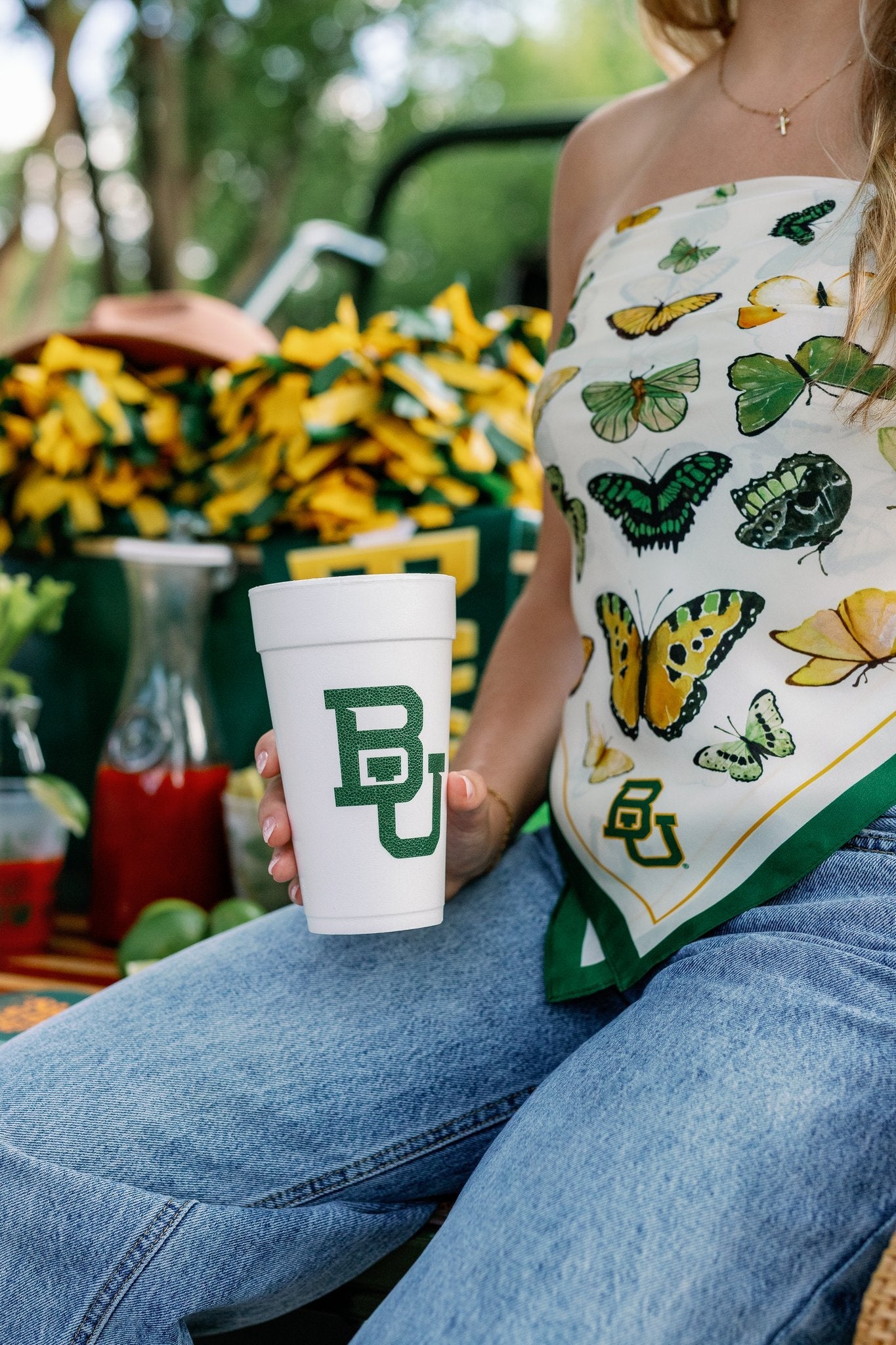 Baylor Square Silk Scarf