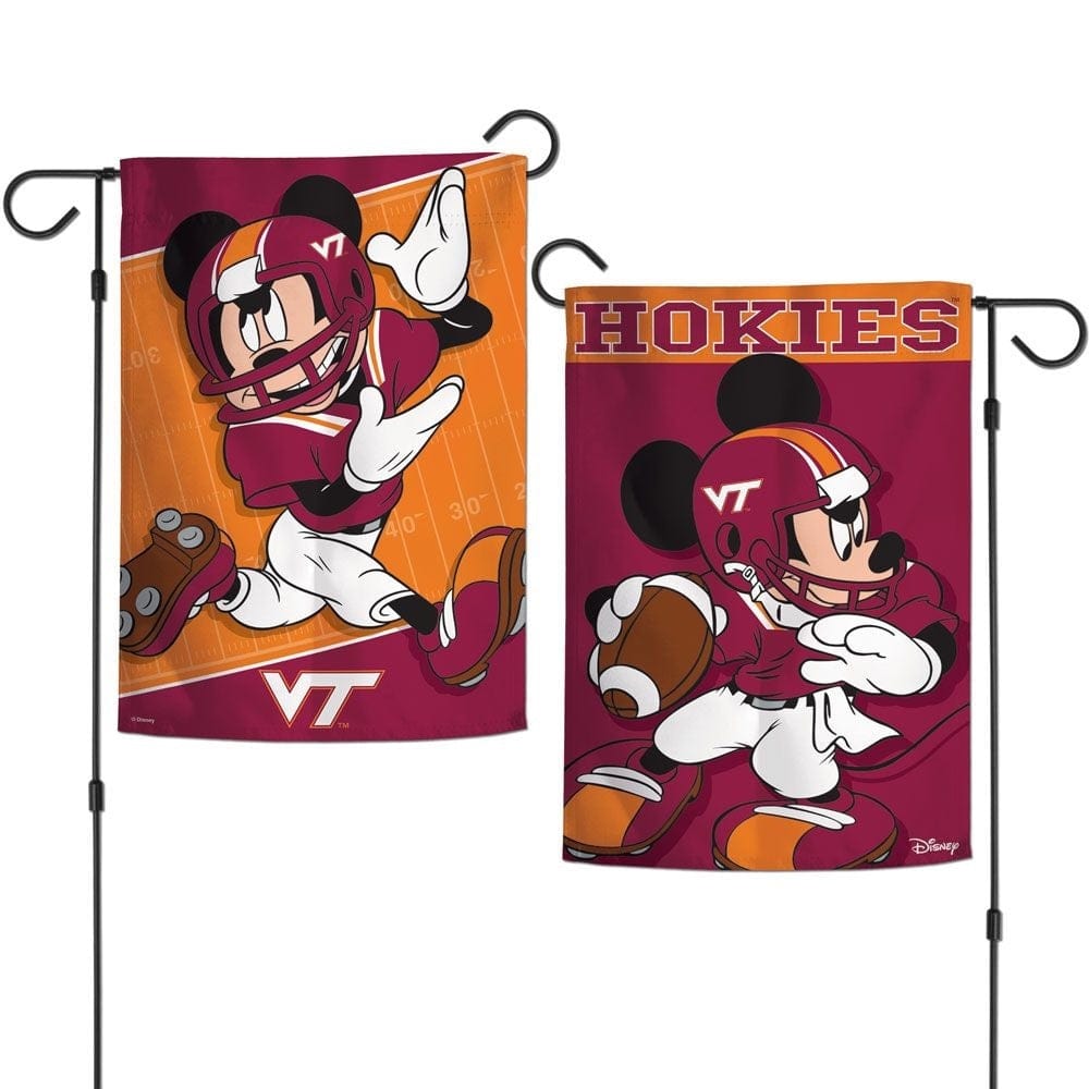 Virginia Tech Hokies Garden Flag 2 Sided Mickey Mouse