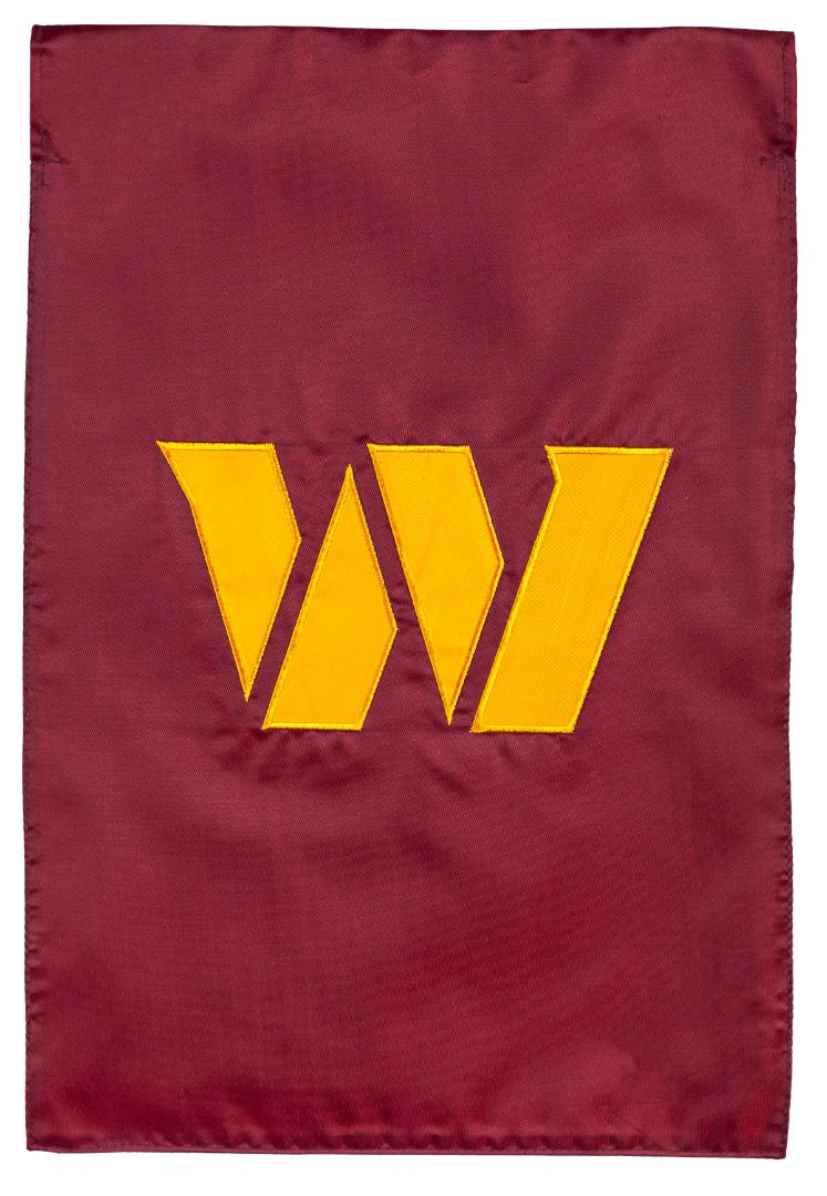 Washington Commanders 2 Sided Applique Logo Garden Flag