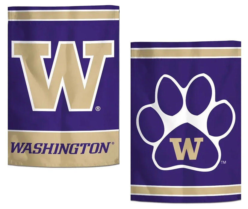 Washington Huskies 2 Sided Garden Flag
