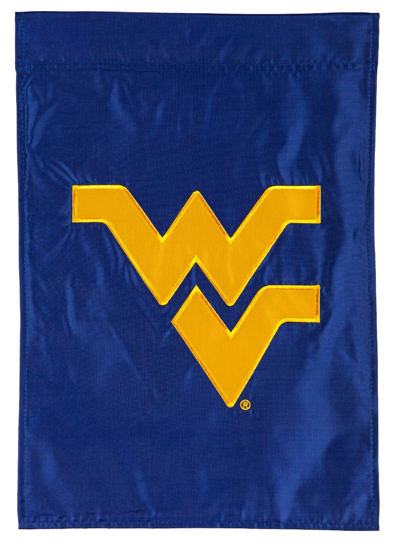 West Virginia University Garden Flag 2 Sided Applique Logo