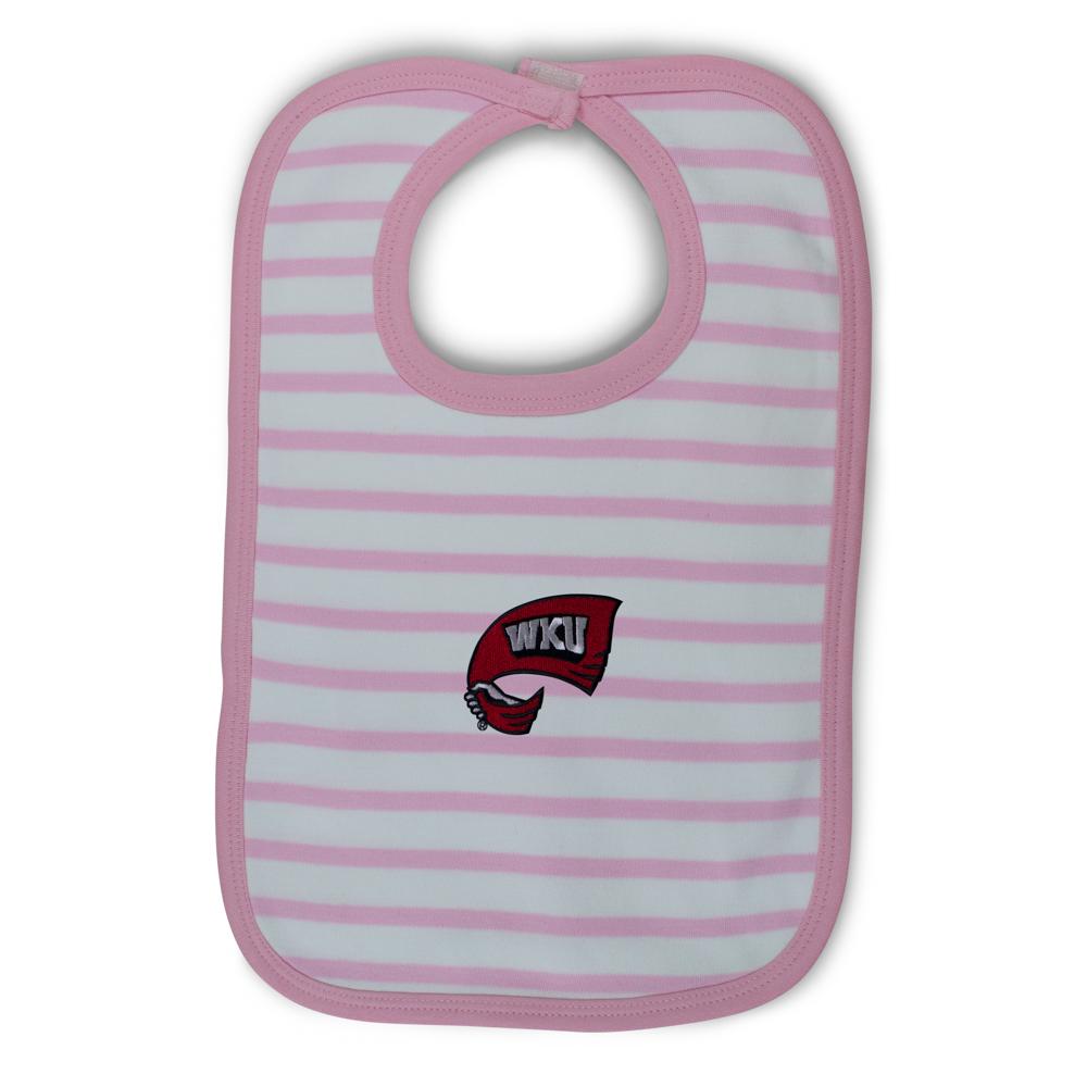 Western Kentucky Infant Stripe Knit Bib
