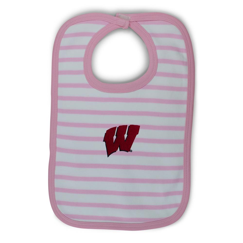Wisconsin Infant Stripe Knit Bib