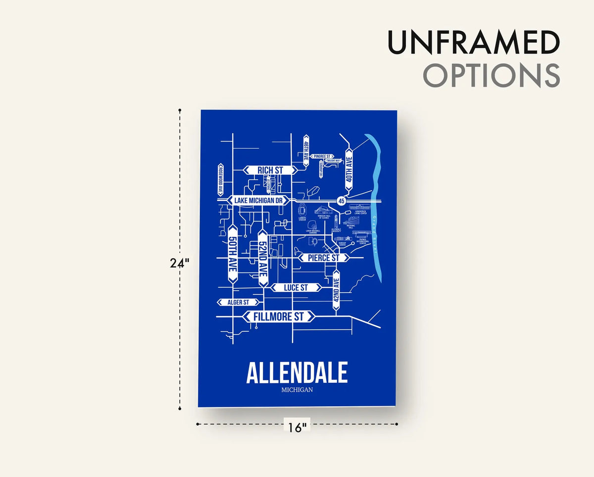 Allendale, Michigan street map