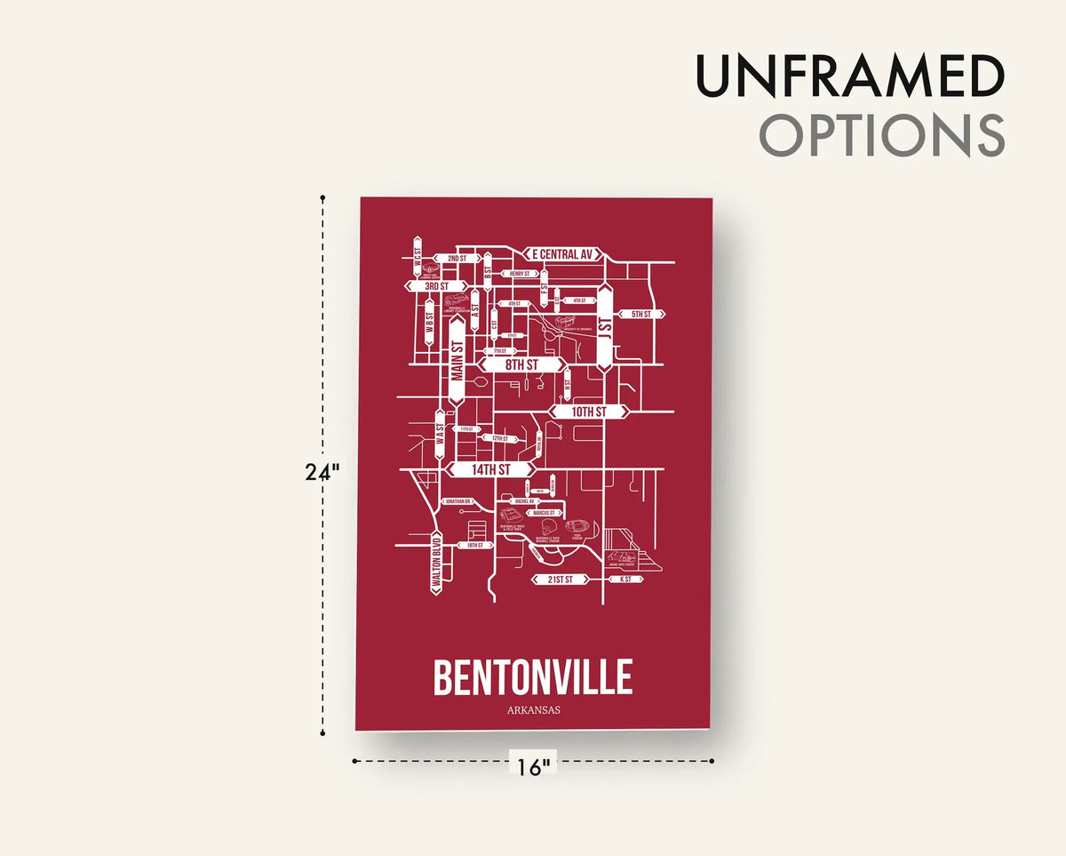 Bentonville, Arkansas street map