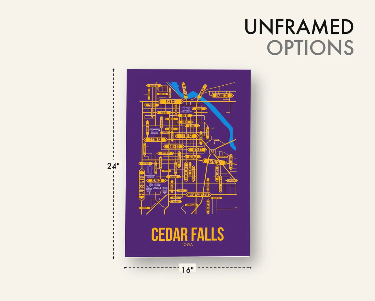 Cedar Falls, Iowa street map