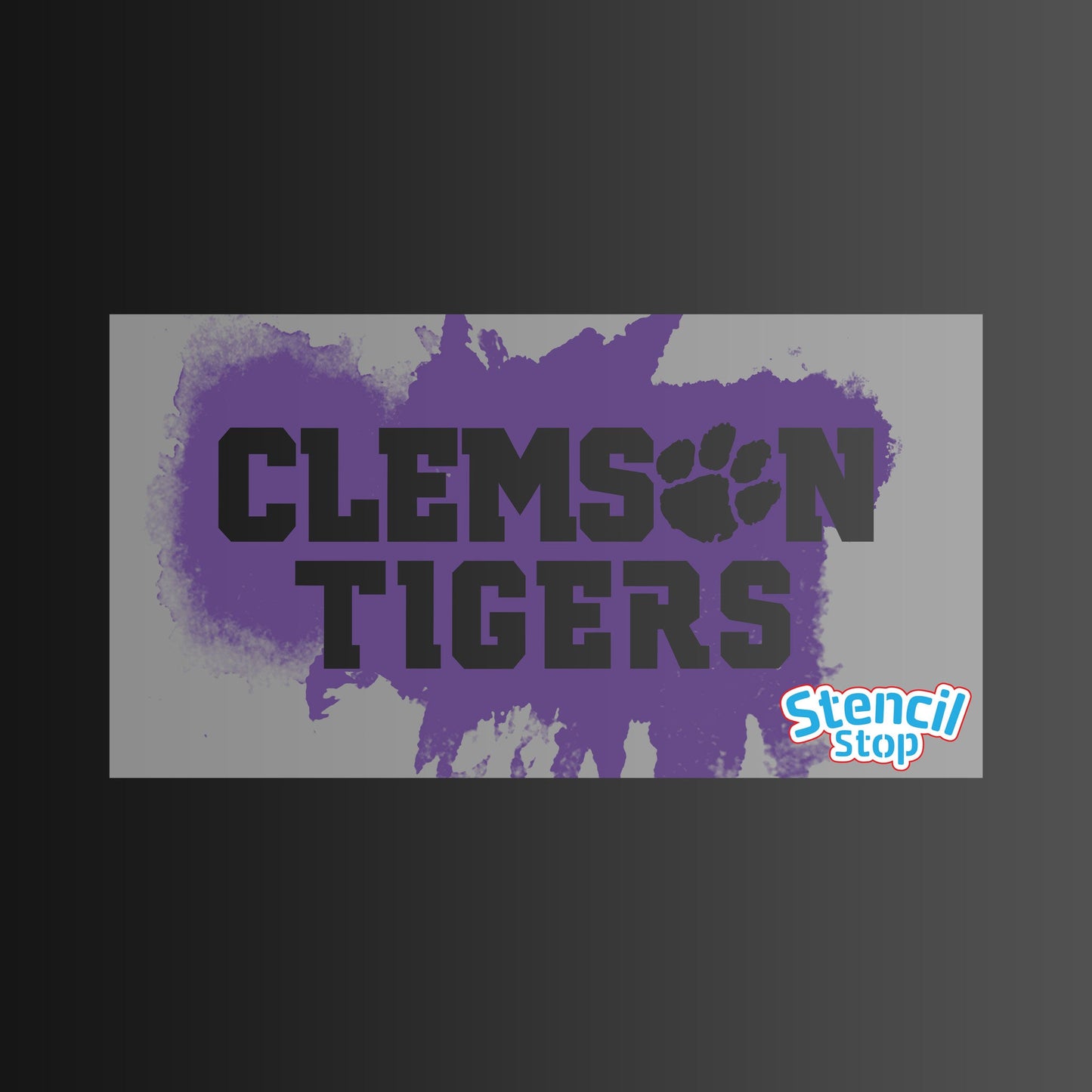 Clemson Tigers Text Stencil