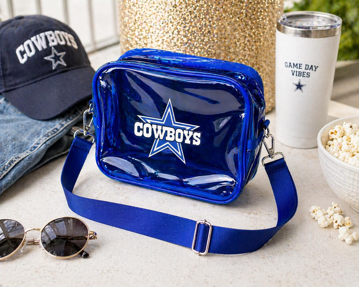 Dallas Cowboys Blue Tinted PVC Bag | Game Day Crossbody