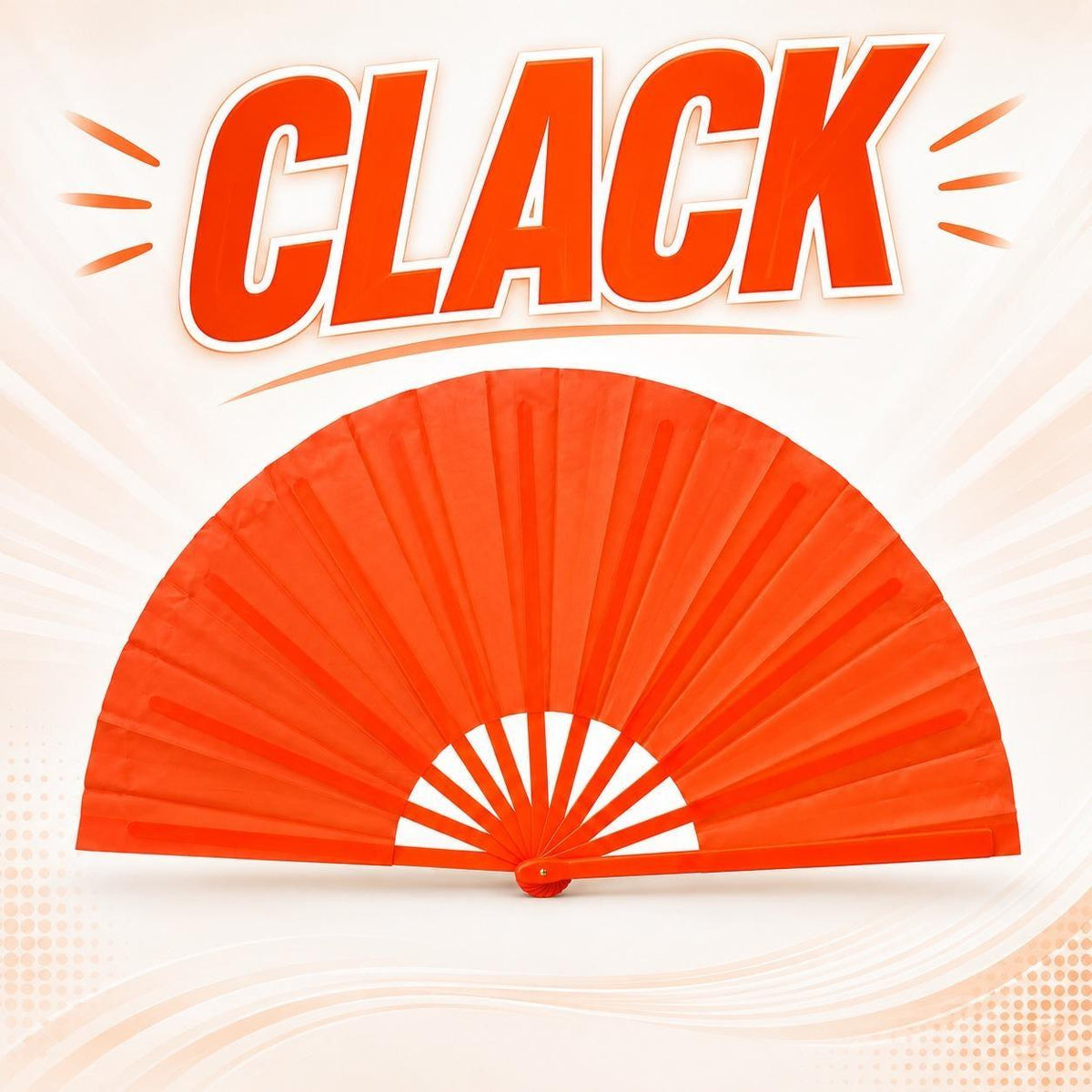 Orange Clack Fan, Folding Hand Fan, Boots on Ground Fan, Line Dance Fan, Loud Clack Fan, Festival Gift