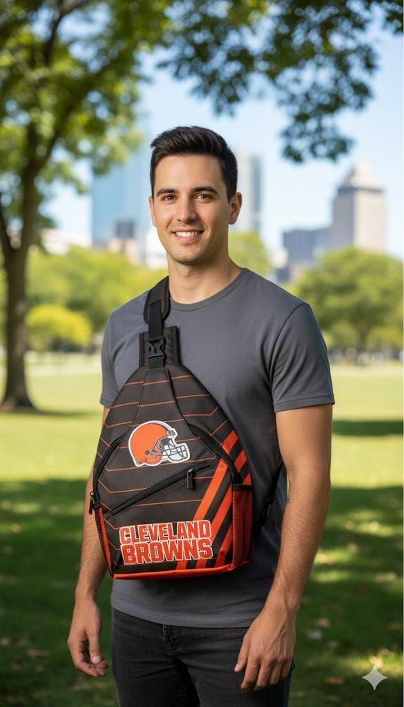 Cleveland Browns Sling Bag | Adjustable Football Crossbody Bag