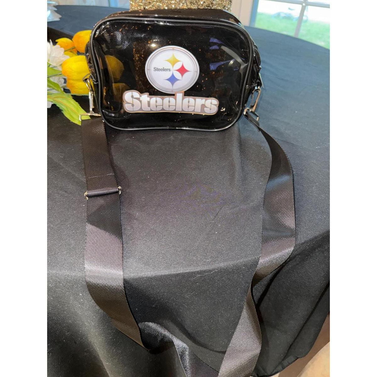 Pittsburgh Steelers Black Tinted PVC Bag | Game Day Crossbody