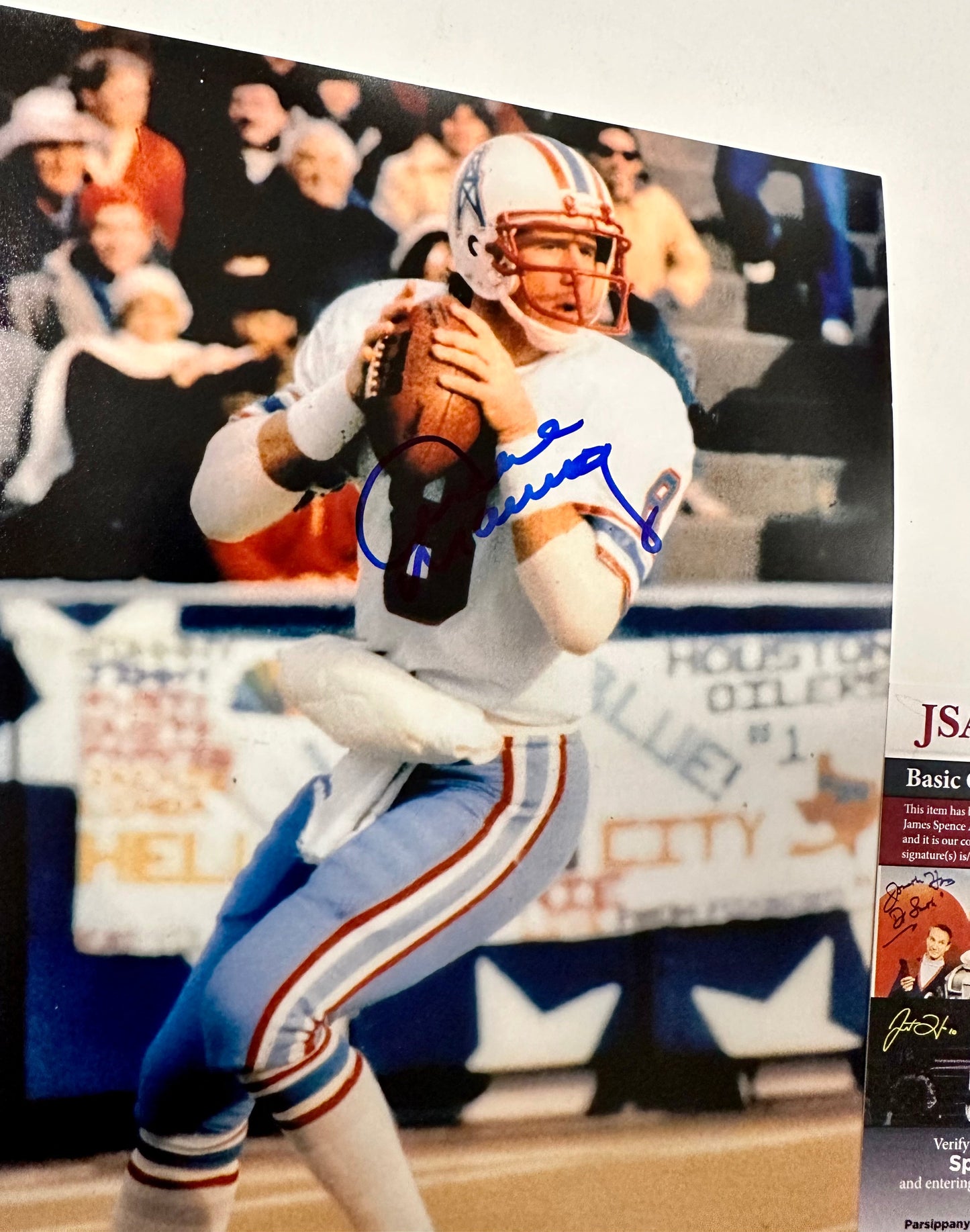 Archie Manning Signed Houston Oilers 8X10 Photo With JSA COA New Orleans Saints