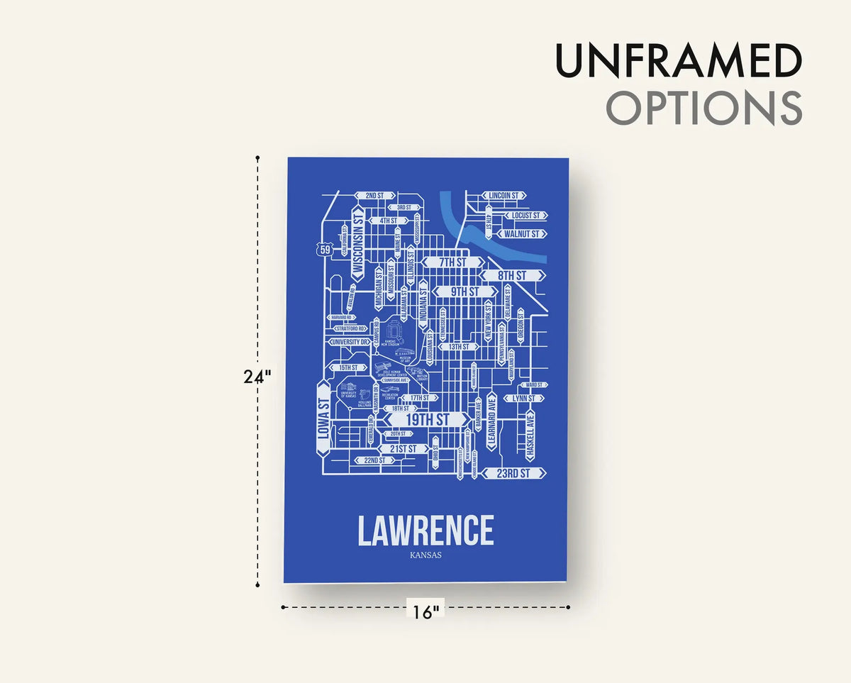 Lawrence, Kansas street map