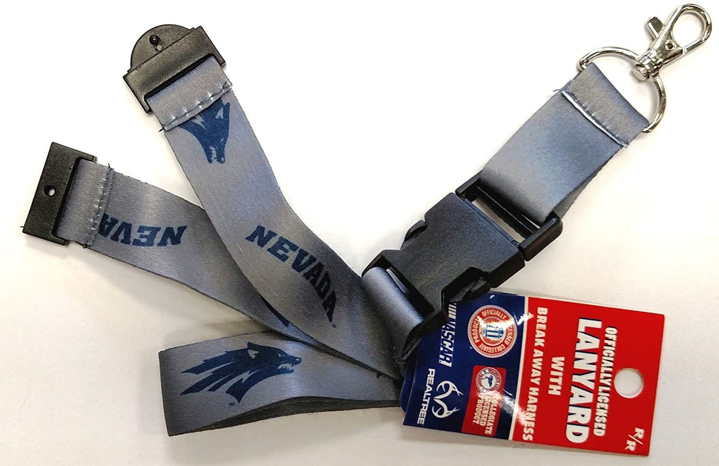 University of Nevada Wolfpack Lanyard Keychain Double Sided Breakaway Safety Design Adult 18 Inch