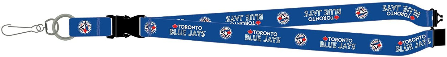 Toronto Blue Jays Premium Lanyard Keychain Double Sided Breakaway Safety Design Adult 18 Inch
