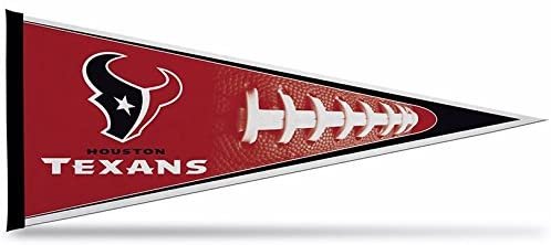 Houston Texans Soft Felt Pennant, Red Design, 12x30 Inch, Easy To Hang