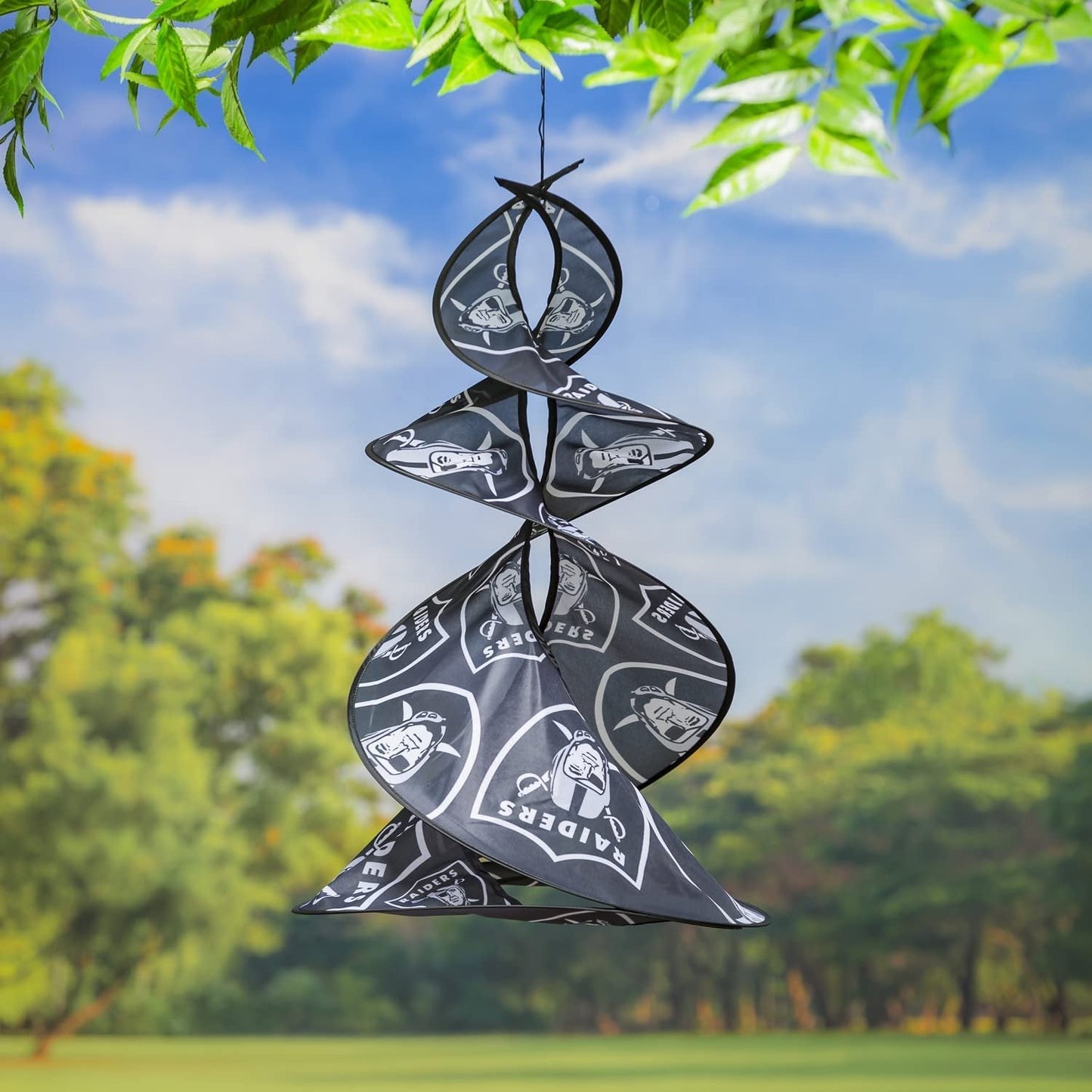 Las Vegas Raiders Flag Banner Wind Twister Spinner Outdoor